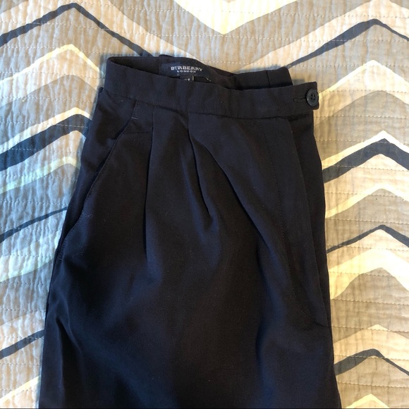 Burberry London navy pleated dress pants UK 8 - Picture 4 of 4
